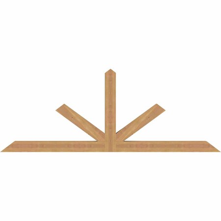 Ekena Millwork Saratoga Smooth Timber Gable Bracket, Western Red Cedar, 72"W x 27"H x 3 1/2"D x 3 1/2"F, 9/12 Pitch GBW072X27X0404SAR00SWR